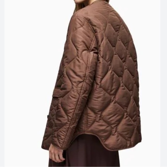 NWT All Saints Women's Foxi Liner Chocolate Jacket size 6 - Picture 5 of 11